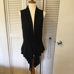 WHBM black jersey tunic vest